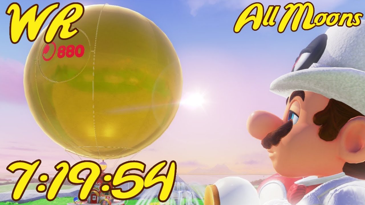 Super Mario Odyssey speedrun sets record: 880 moons in 8 hours, 16
