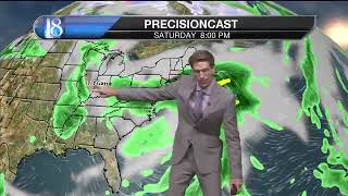 Breezy to windy & cool forecast.