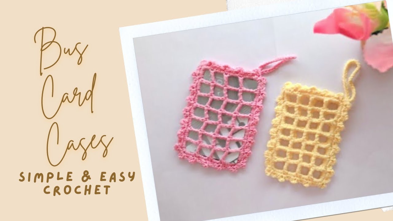 (Mesh Stitch) Crochet Bus/Metro Card Case V2 • Easy Crochet