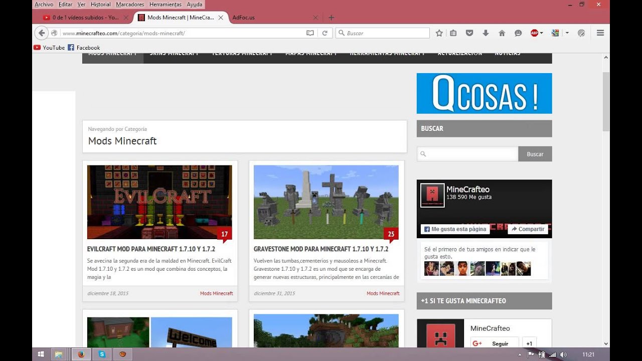 Como poner mods en minecraft 1.8 (O TODAS LAS VERSIONES - YouTube