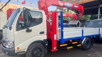 Xe chở cơ giới nhỏ - Hino xzu342 gắn cẩu Unic 333 chân cao