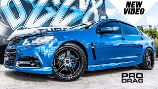 Holden Commodore SV6 Storm fitted with 20X8.5 ProDrags wrapped with Monsta Street Series - Ozzytyres