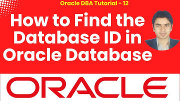 How to Find the Database ID in Oracle Database #oracle #oracletutorial #oracledatabasetutorial #ora