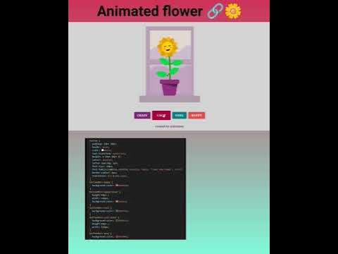 animated flower 🌻🔗 created with the help of HTML CSS and JavaScript ️ # ...