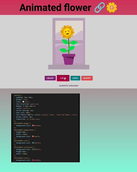 animated flower 🌻🔗 created with the help of HTML CSS and JavaScript ️ # ...