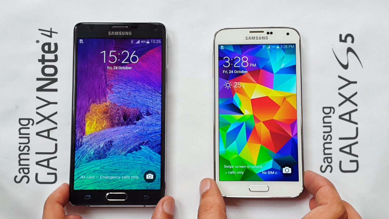 Samsung galaxy s5 vs samsung galaxy note 4 max