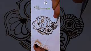 7 Day heavy patch work mehndi 1/7 #shortsfeed #viralshort #forbeginners #freeclasses #viral #yt