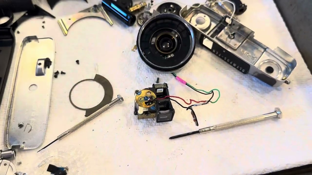 Olympus Pen EES-2 light meter test, mechanical side repaired