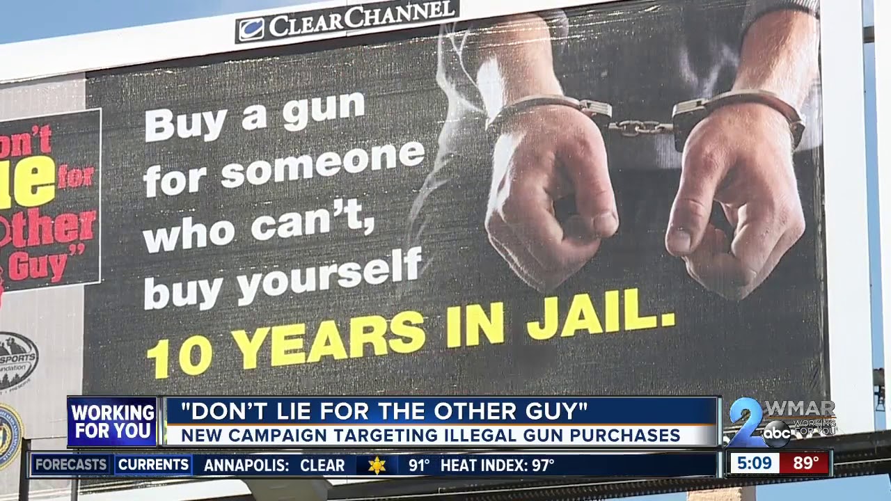 'Don't lie' campaign targets illegal gun purchases