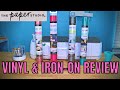 Paper Studio vinyl and Iron on from Hobby Lobby review - cut and press settings 100% honest review