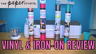 Paper Studio vinyl and Iron on from Hobby Lobby review - cut and press settings 100% honest review