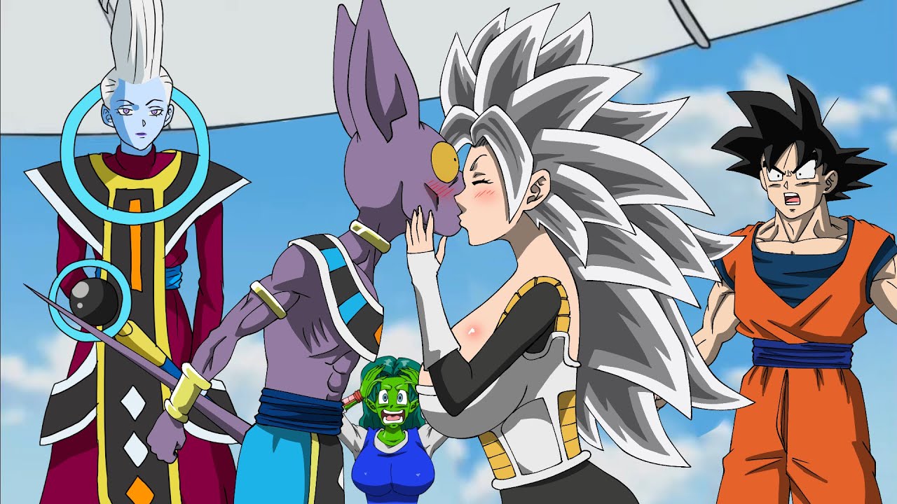 The Girl Yamoshi from Beerus' Dream Kisses him and scares Goku