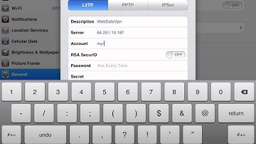 How to setup WebSafeVpn L2TP connection on ipad