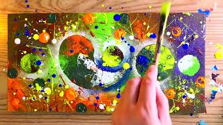 Dots & Circles Abstract Painting In Acrylic Painting Techniques Modern Bold Art