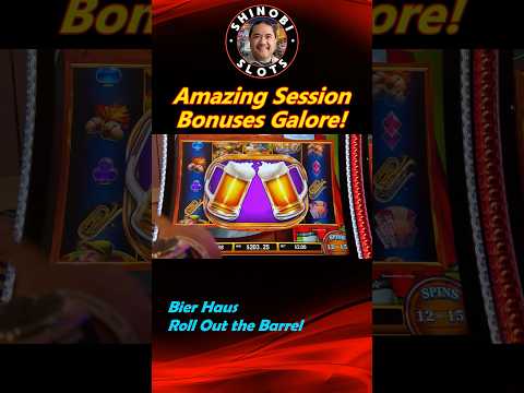 Bonuses Galore! Bier Haus Roll Out the Barrel slot at Fontainebleau #shinobislots #shorts #shortfeed
