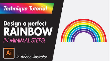 How to design a PERFECT RAINBOW - Adobe Illustrator Beginner Technique Tutorial