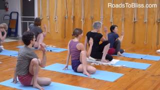 Ardha Matsyendrasana with Lois Steinberg,  Certified Iyengar Yoga Teacher Advanced 2