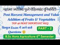 Post Harvest Management and Value Addition top 40 Important MCQ | Bsc Hons Ag 6th Sem 
