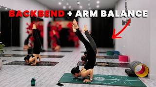 Part 2 Backbend &amp; Arm Balance | 60 Min Power Yoga Flow | Yoga Veer