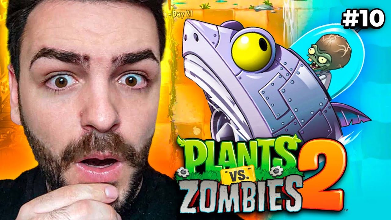 DÍA 10 EN PLANTAS VS ZOMBIES 2 | Playa de la Gran Ola Pvz 2