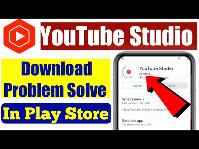 studio download problem solve play store
