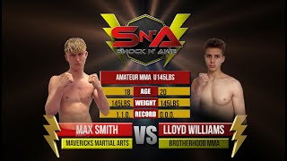Shock N Awe 33 - Max Smith vs Lloyd Williams Amateur Featherweight MMA 145lbs
