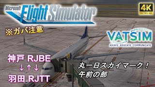 【MSFS2020/VATSIM】「Real Operating Time at Kobe」 第9回 リアル便追従フライト【PMDG B737-800】