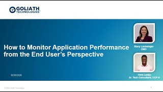 How to Monitor Application Performance from the End User's Perspective