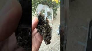 Calcite with Pyrolusite - China | Fine Art Minerals | Fine | Mineral | Specimen |