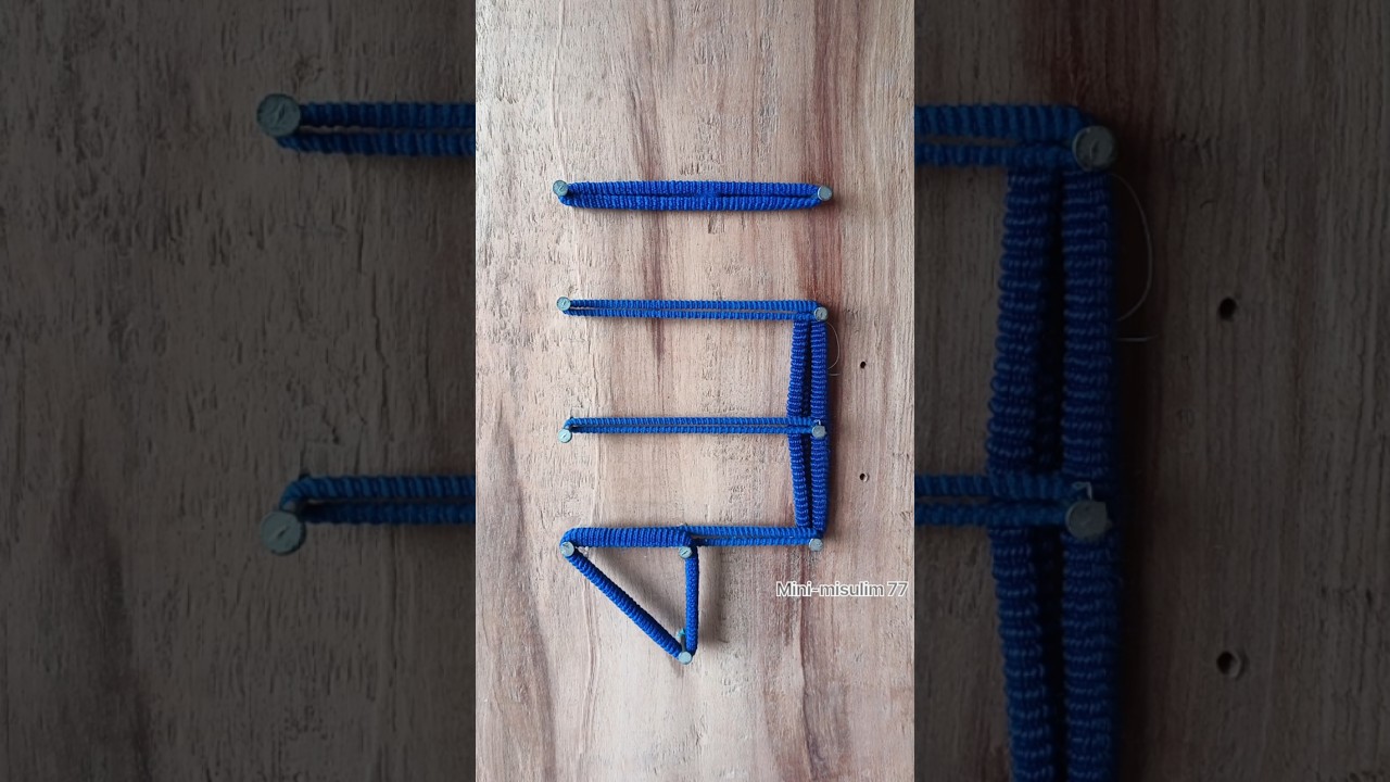 Allah Name With Blue 💙 rubber bands art 🕋😍 