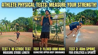 Fitness test - 1. 10 stride test , 2. Flexed aram hang, 3. 40m sprint #vlog #physicaleducation #mped