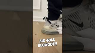 Unexpected Shoe Disaster: Nike Air Max Airsole Blowout!