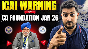 5 Biggest ICAI Warnings For CA Foundation Students