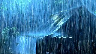 Beat Stress &amp; Goodbye Insomnia in 3 Minutes with Heavy Rain,Thunder Sounds on a Tin Roof at Night