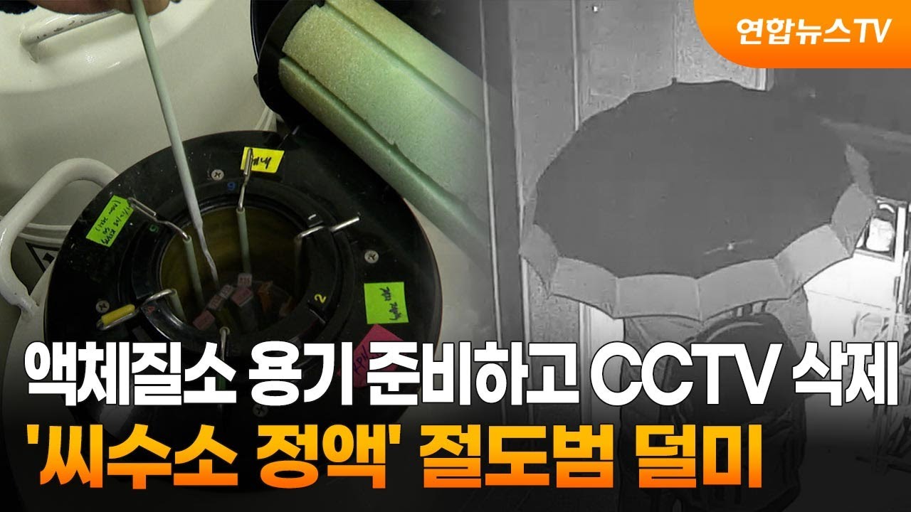 액체질소 용기 준비하고 CCTV 삭제…'씨수소 정액' 절도범 덜미 / 연합뉴스TV (YonhapnewsTV)