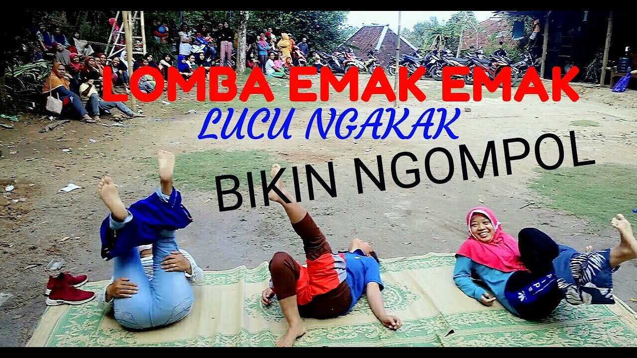 Lomba lucu ibu ibu 17 an memakai celana kolor bikin ngakak sampai ngompol