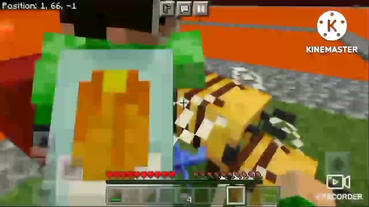 volcano block | minecraft bedrock PE | DUDES GAMING |