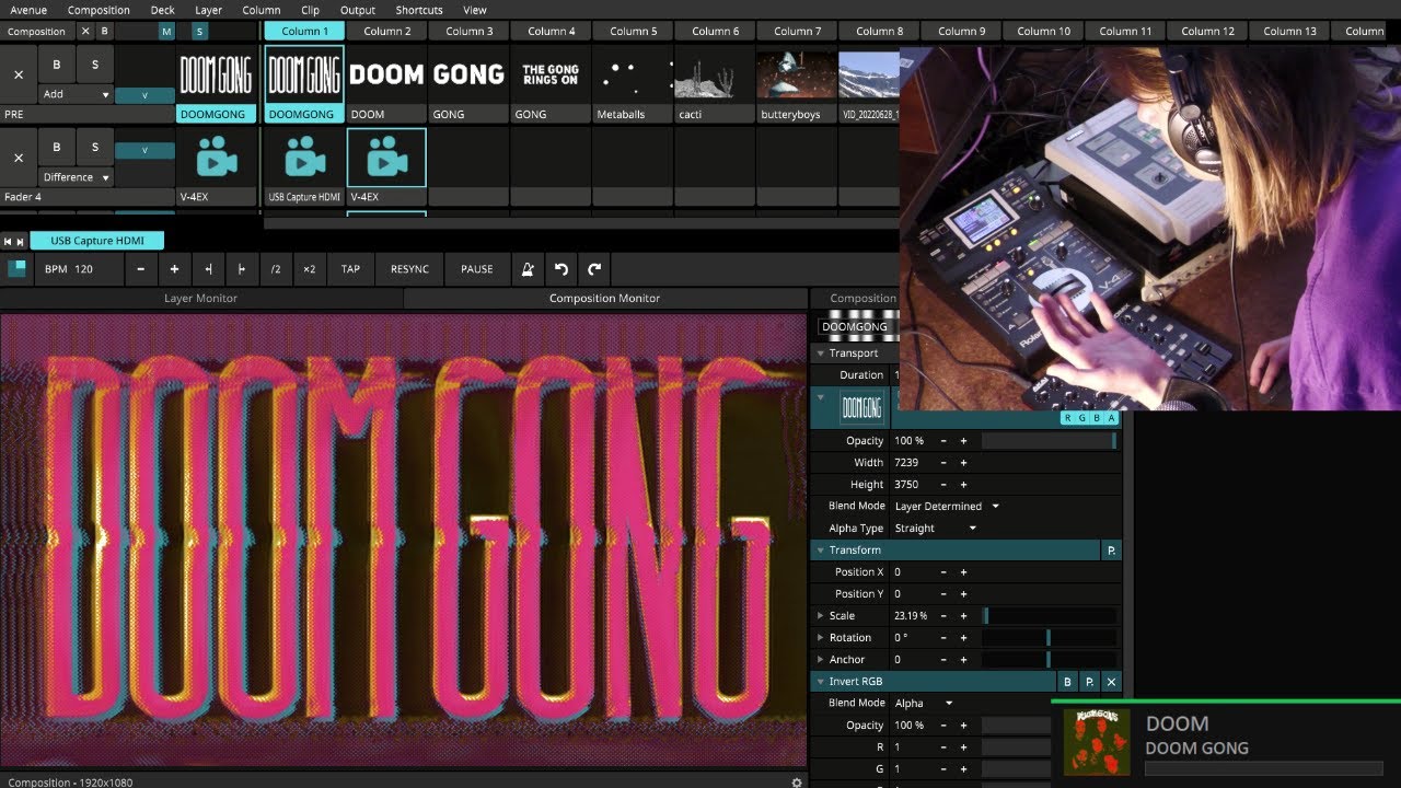 last minute VJ gig practice for tonight's show