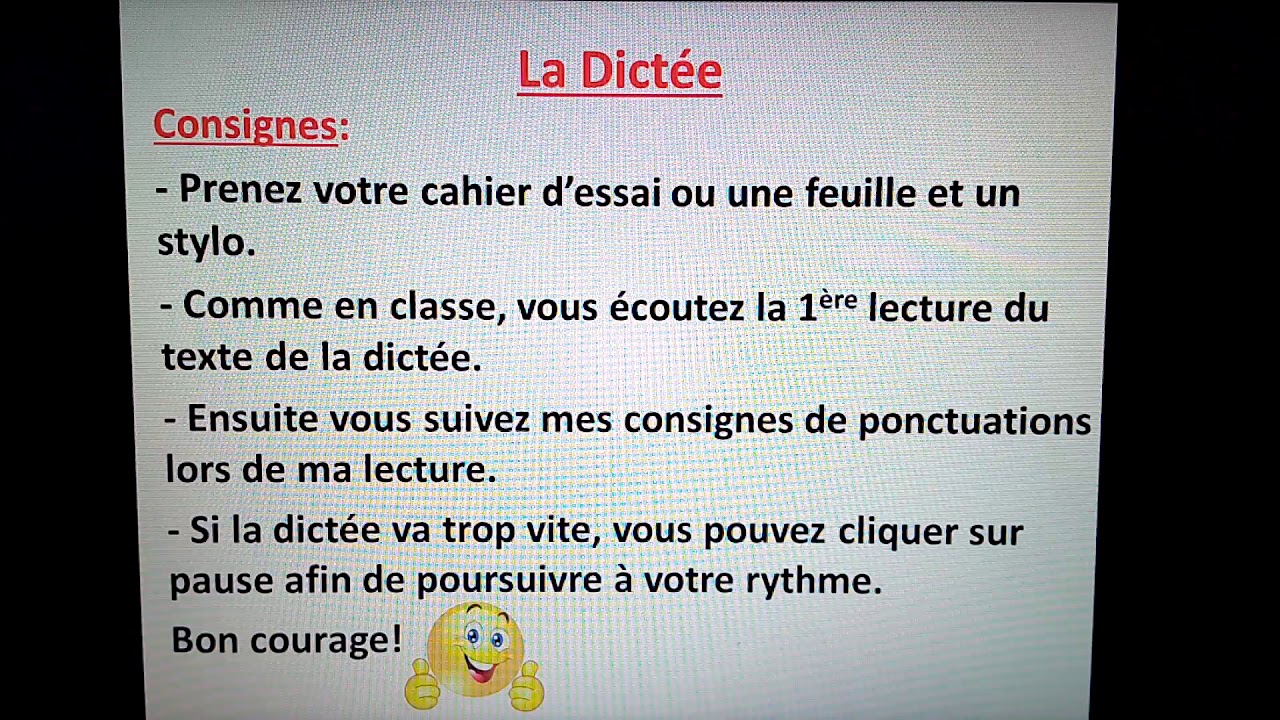 La Dictée en ligne #1 - YouTube
