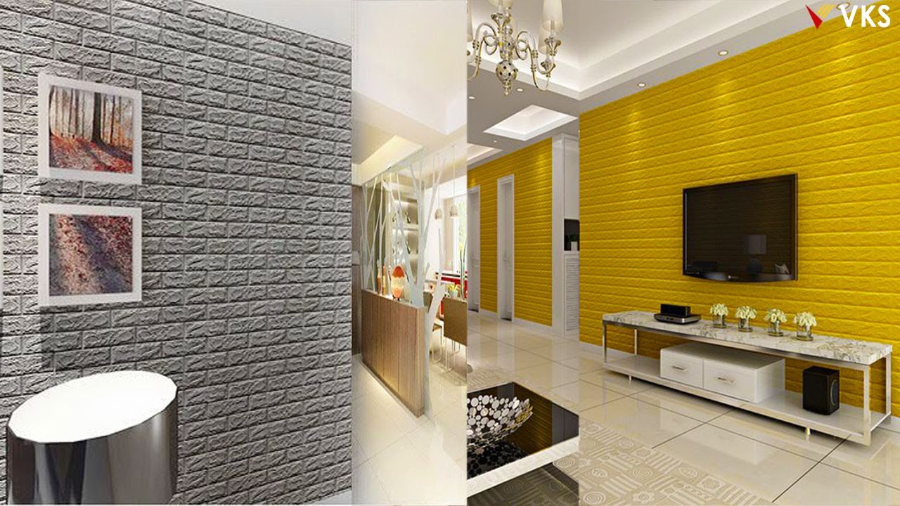 3D Brick Wall Sticker SelfAdhesive Foam Wallpaper Panels Room Decal  Tiki