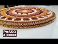 Sousplat MANDALA em crochê passo a passo | Jogo americano em crochê com acabamento zigue-zague