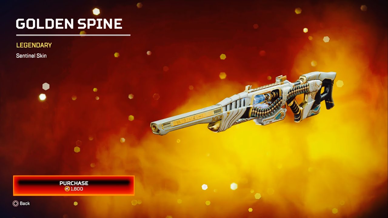 Apex Legends Item Shop Golden Spine Sentinel Legendary Skin Youtube Apex Legends Item Shop Golden Spine Sentinel Legendary Skin Youtube