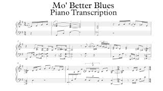 Video thumbnail of "Mo's Better Blues - Yohan Kim (Piano Transcription)"