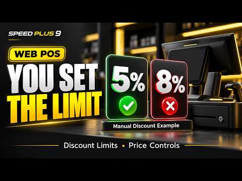 Video preview: Control Cashier Discounts with Speed Plus 9 Web POS | Set Staff Limits | https://solversolutions.in