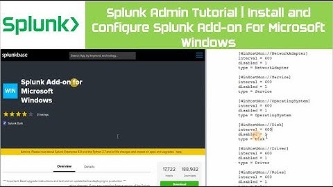 Splunk Admin Tutorial | Splunk Add-on For Microsoft Windows Installation and Configuration