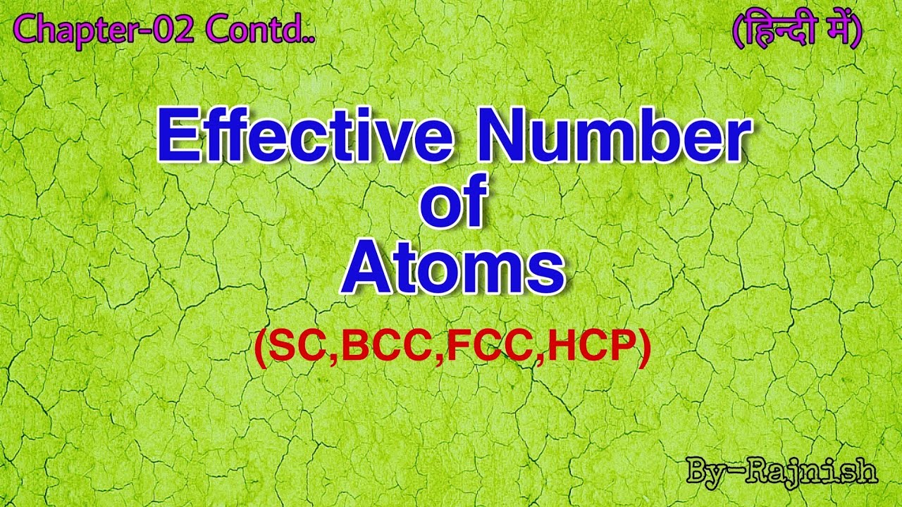 Effective number of Atoms within unit cell - YouTube