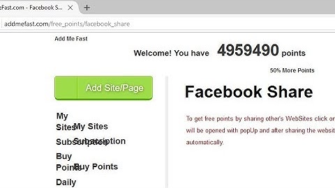 Share Auto Increase Point Addmefast