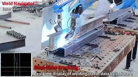 Automated I-Beam Welding with Weld Navigator® Laser Seam Tracking Sensor and Yaskawa Robots