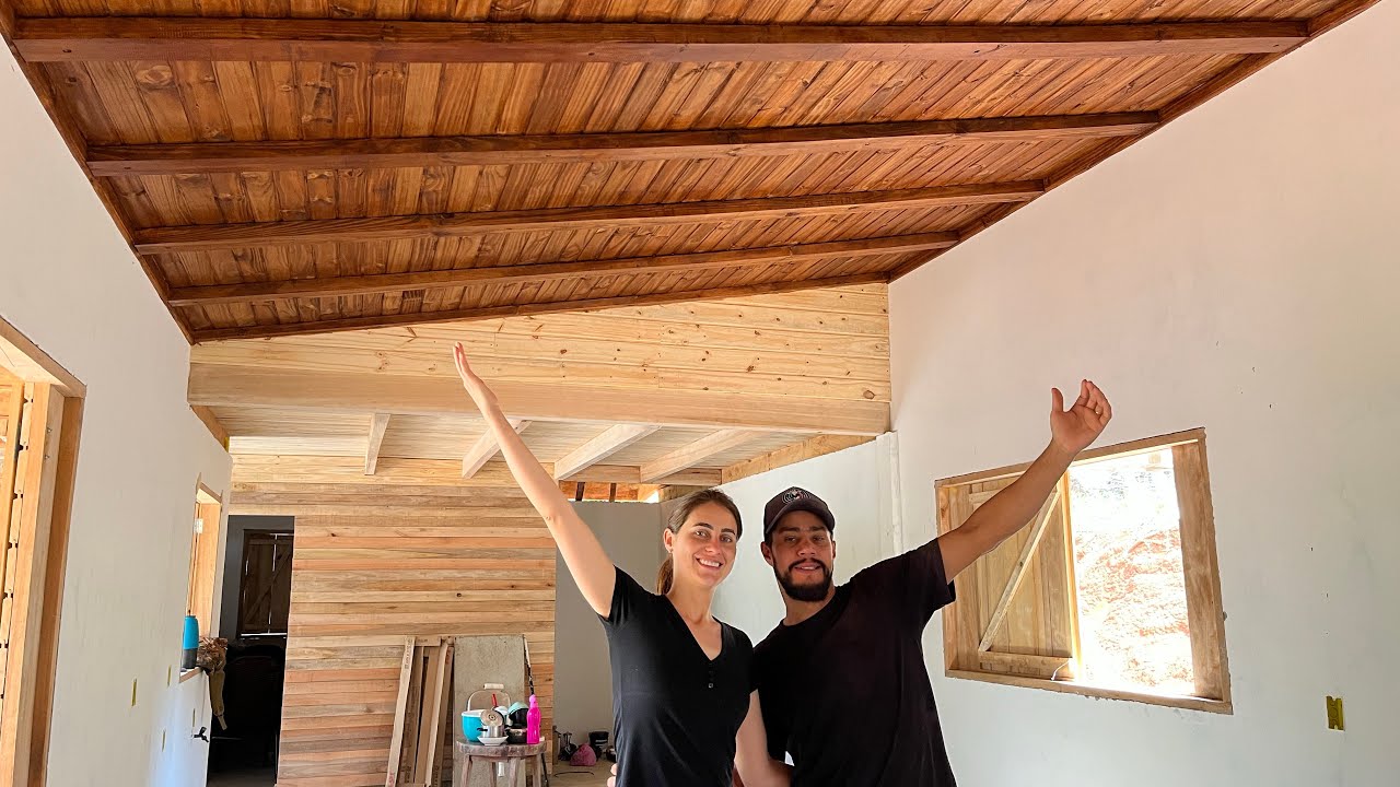VOCÊ PRECISA VER Como Ficou Nosso Forro de Madeira! Da Cidade para o Campo.