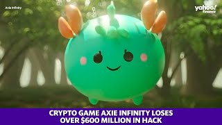 Crypto game Axie Infinity loses over $600 million in hack
